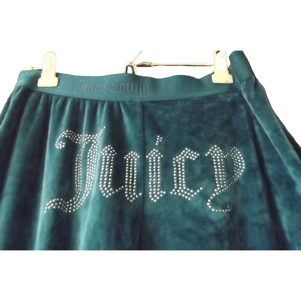 Urban Outfitters Juicy Couture OG Bling Velour Track Pants Size Med Blue Y2K